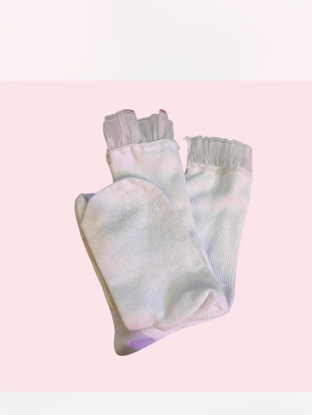 White Ruffle Top Socks
